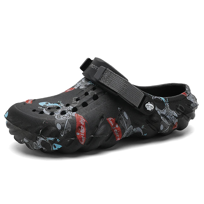 Men's breathable casual sandals summer new soft-sole non-slip comfort outdoor beach shoes fashion youth dual-use sports slippers