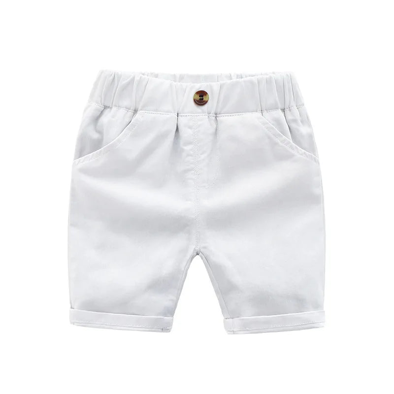 Children Fashion Shorts Spring Kids Handsome Cotton Shorts Boys Comfortable Casual Solid Color Middle Pants