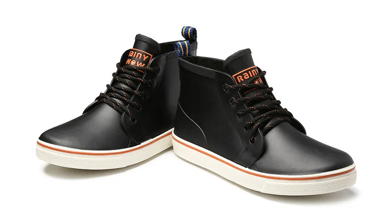 2022Rain Boots and Ankle Boots Men's Rubber Thick-soled Rain Boots Fashion Urban Waterproof Non-slip Rain Boots Women Rain Boots