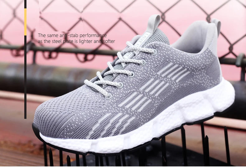New Work Sneakers Men Indestructible Shoes Work Safety Shoes With Steel Toe Cap Puncture-Proof Male Security Protective Shoes 46