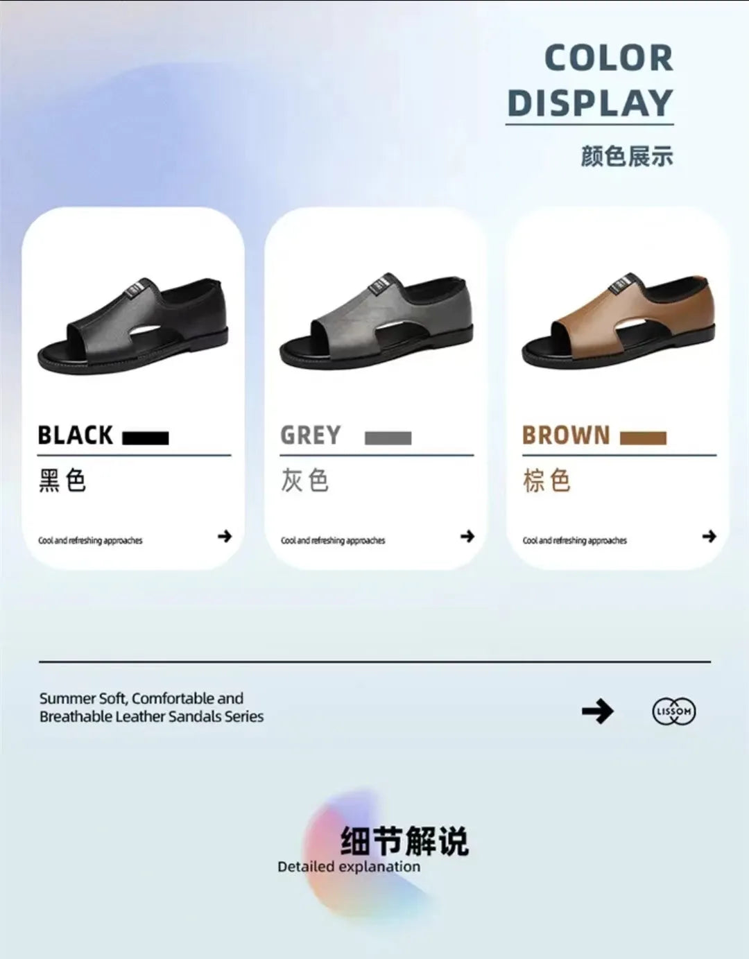 Summer Men's Breathable Slip-Ons Soft Sole Outdoor Fashionable Romans Versatile Casual Shoes Rubber Sole China Made