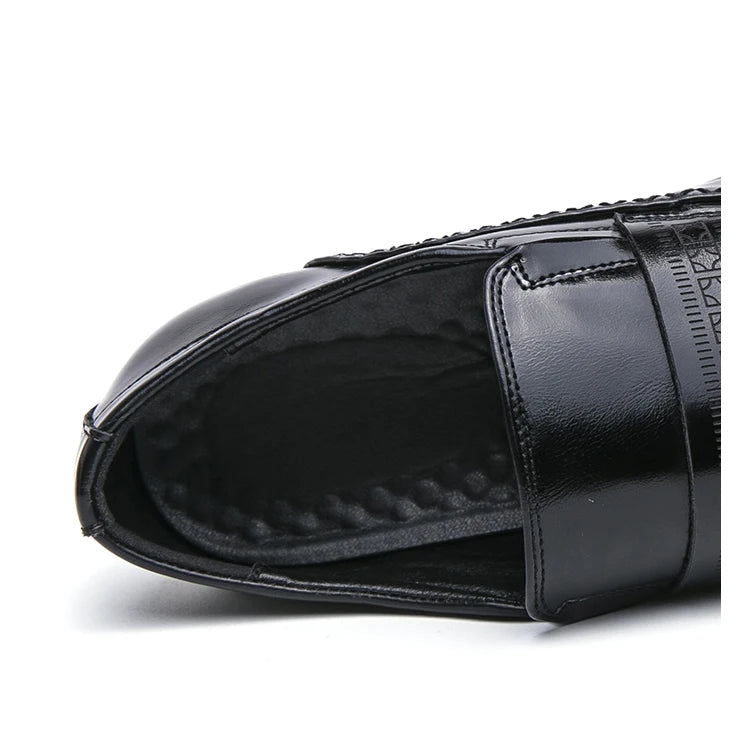 Retro Brown Leather Shoes Men Loafers Comfortable Flat Men's Dress Shoes High Quality Lightweight Business Formal Shoes For Men