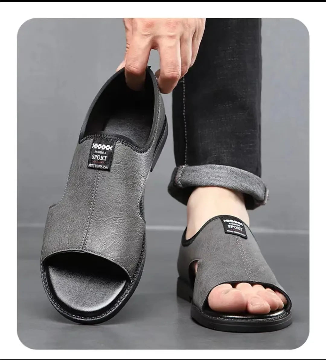 Summer Men's Breathable Slip-Ons Soft Sole Outdoor Fashionable Romans Versatile Casual Shoes Rubber Sole China Made