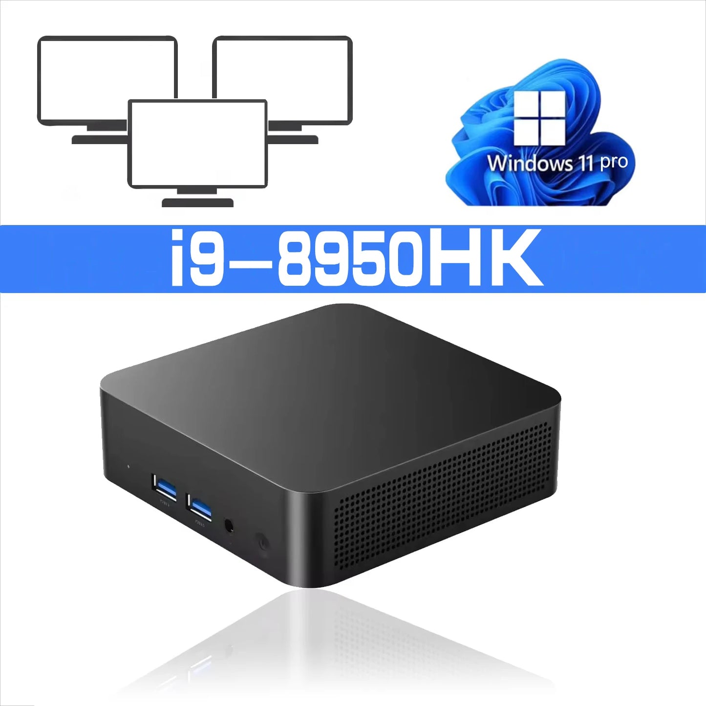 2025 Intel Core i9 8950HK N5095A Mini PC Computer Windows 11 16GB 1TB 2TB 4K Gaming Computer WiFi6 USB Portable Mini Desktop PC