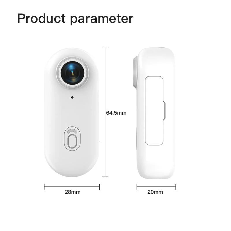 Pocket 4K Mini Camera  Magnetic Wearable Cam with Waterproof Shell WiFi Bike Motorcycle Camera Friendly for Casual Cycling Vlog