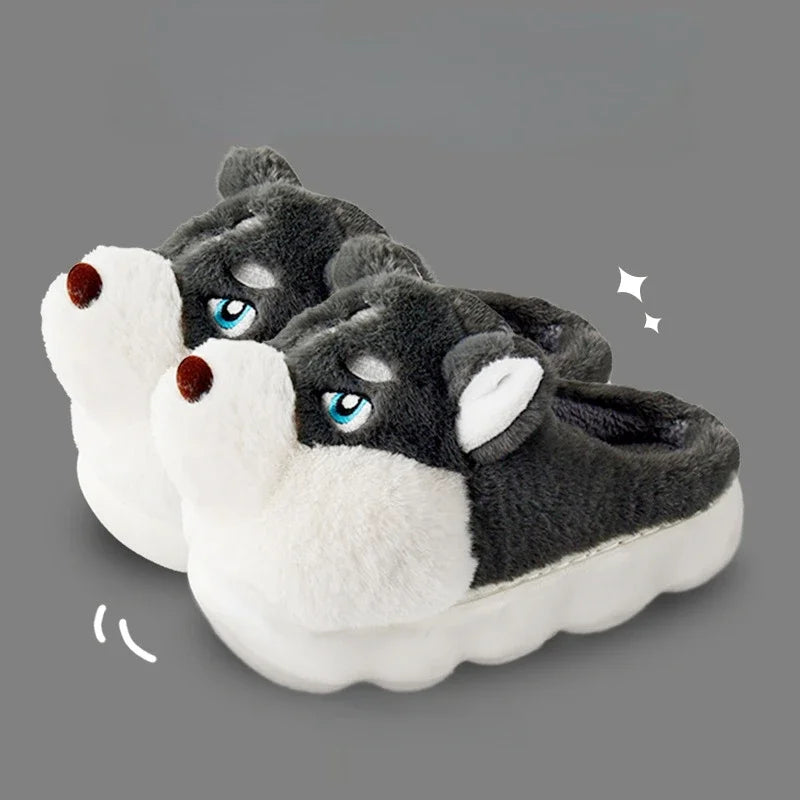 Men's Cotton Slippers Autumn Winter Indoor Home Thick Bottom Cold Resistant Cute Outer Wear Plush Warm Coldproof Cotton Slippers
