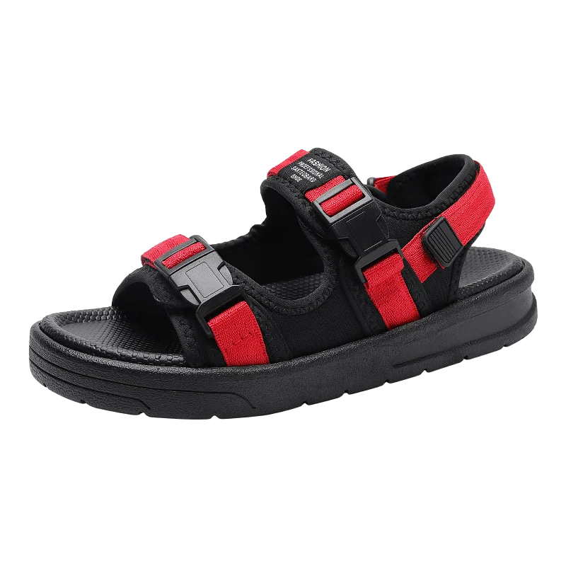 2024 Summer Men's Sandals Comfortable and Lightweight Hook Loop Men Roman Shoes Outdoor Non-Slip Beach Sandals Flip Flop Sandals