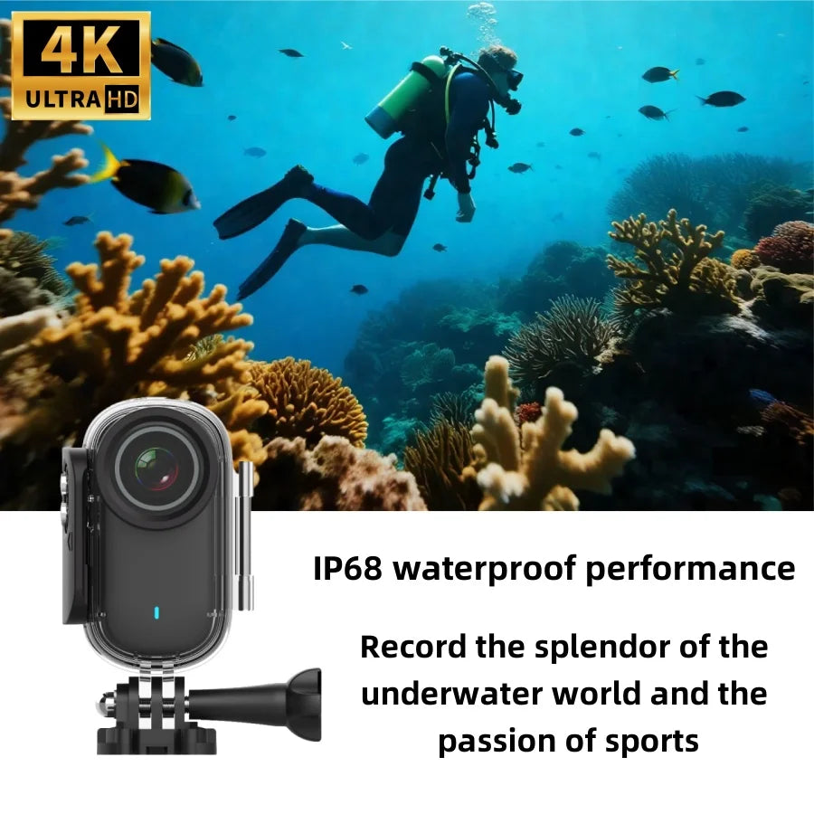 4K Thumb Camera IP68 Waterproof And Dustproof for Outdoor Cycling Outdoor Riding Camera