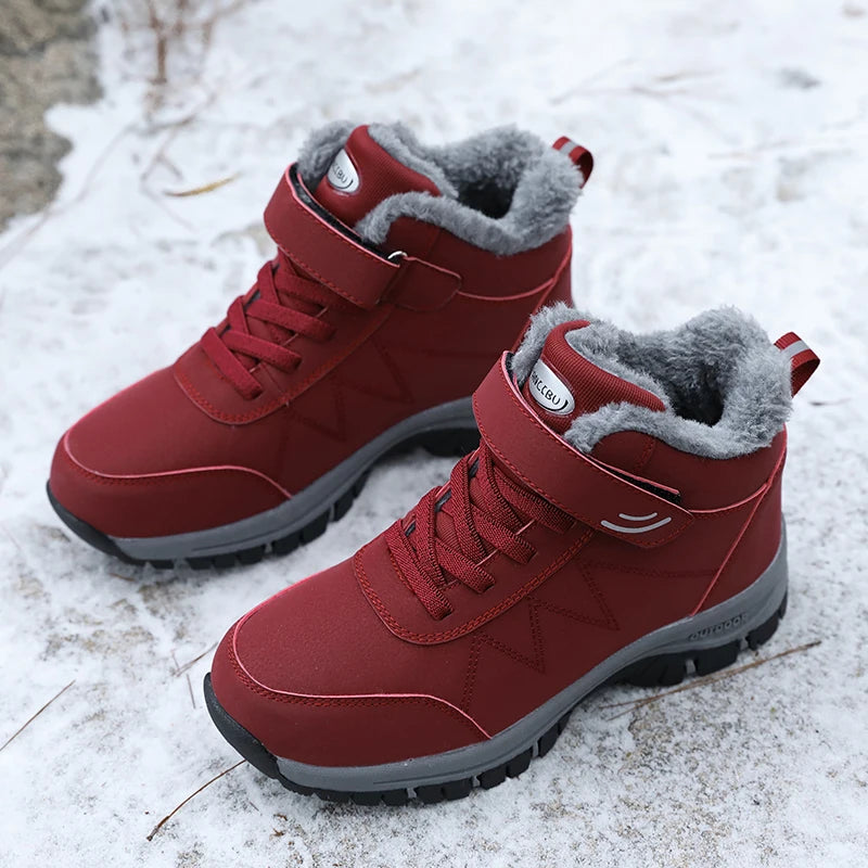2023 Waterproof Boots Men's Women Slip On Winter Shoes For Men  Ankle Boots Winter Boots Male Snow Botines Hiking Boots Feminina
