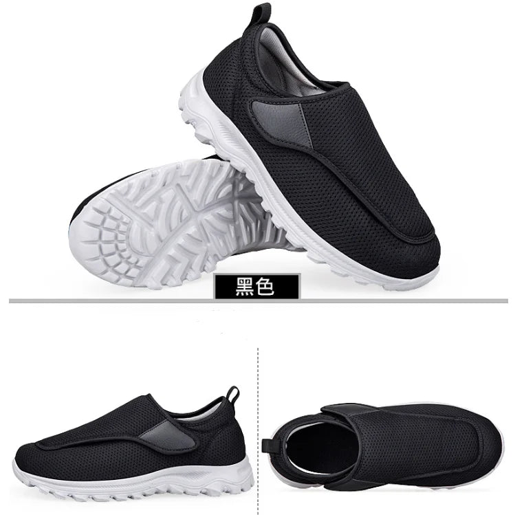 XIHAHA Couple Sneaker Extra Wide Men Women Diabetic Shoes Adjustable Walking Shoe for Elderly Orthopedics Wide Feet Swollen