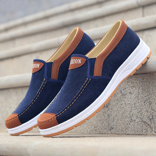Men's casual board shoes, old Beijing cloth shoes, breathable, comfortable, and non slip canvas shoes, men's work shoes