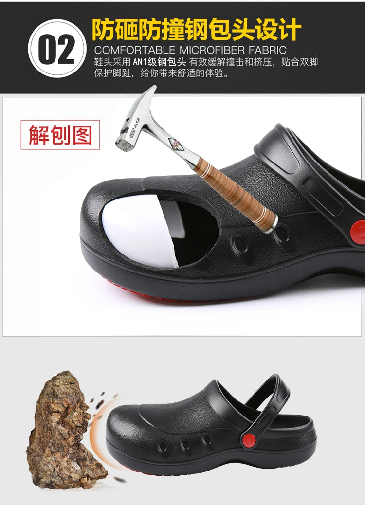 Jumpmore Chef Kitchen Shoes Hospital Doctor Nurse Special Shoes Factory Steel Toe Work Shoes Size 36-47