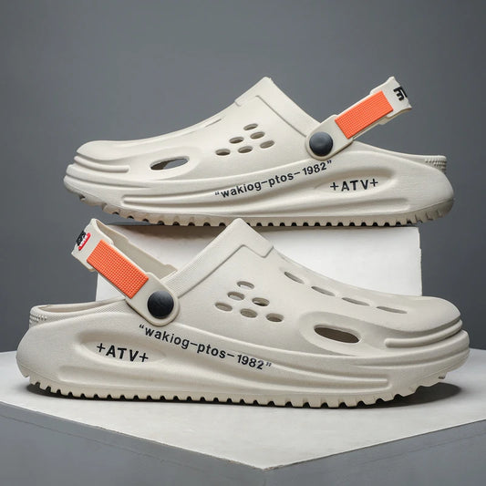 Fashion Men's Beach Sandals Outdoor Clogs Comfortable Indoor Slippers Men Casual Shoes Home Garden Shoes Mens Beach Slippers