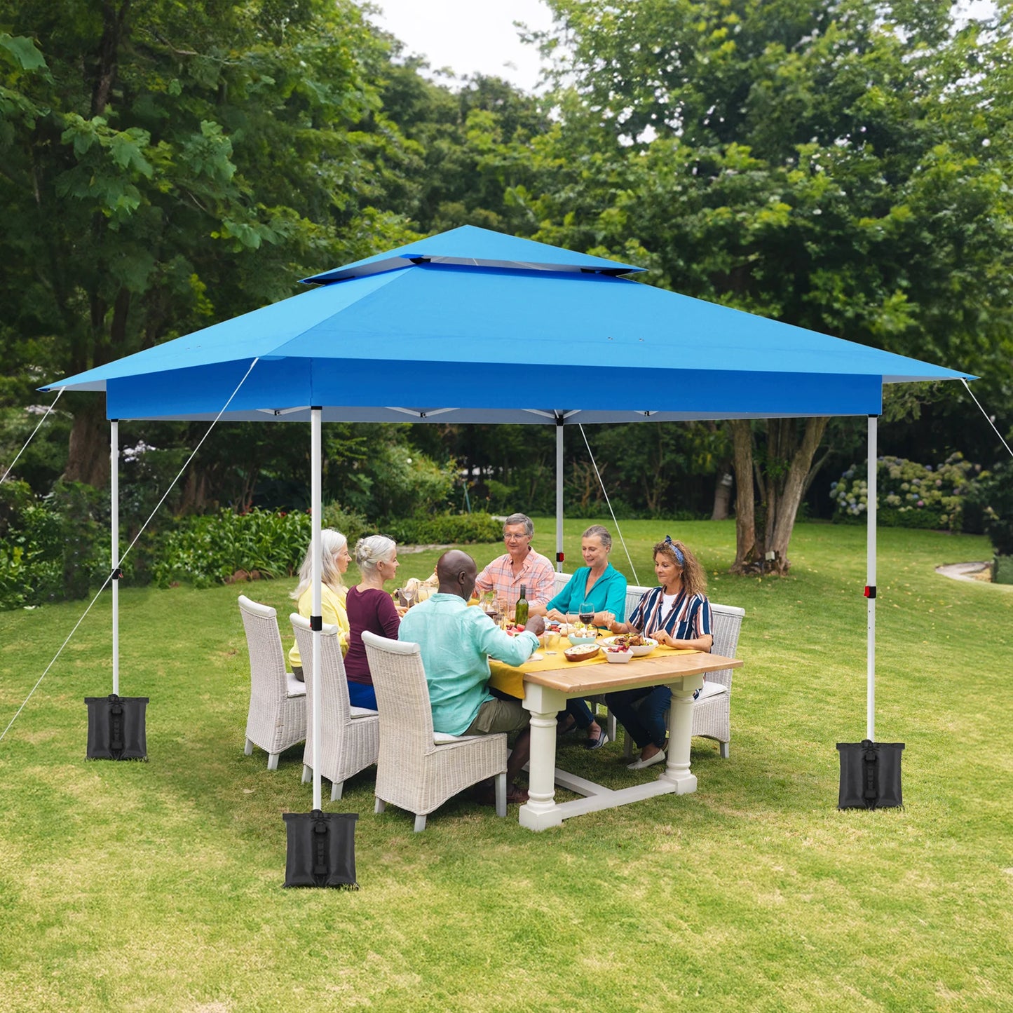 3.6x3.6m Garden Gazebo Pop Up Folding Tent Party Wedding Camping Shade Waterproof