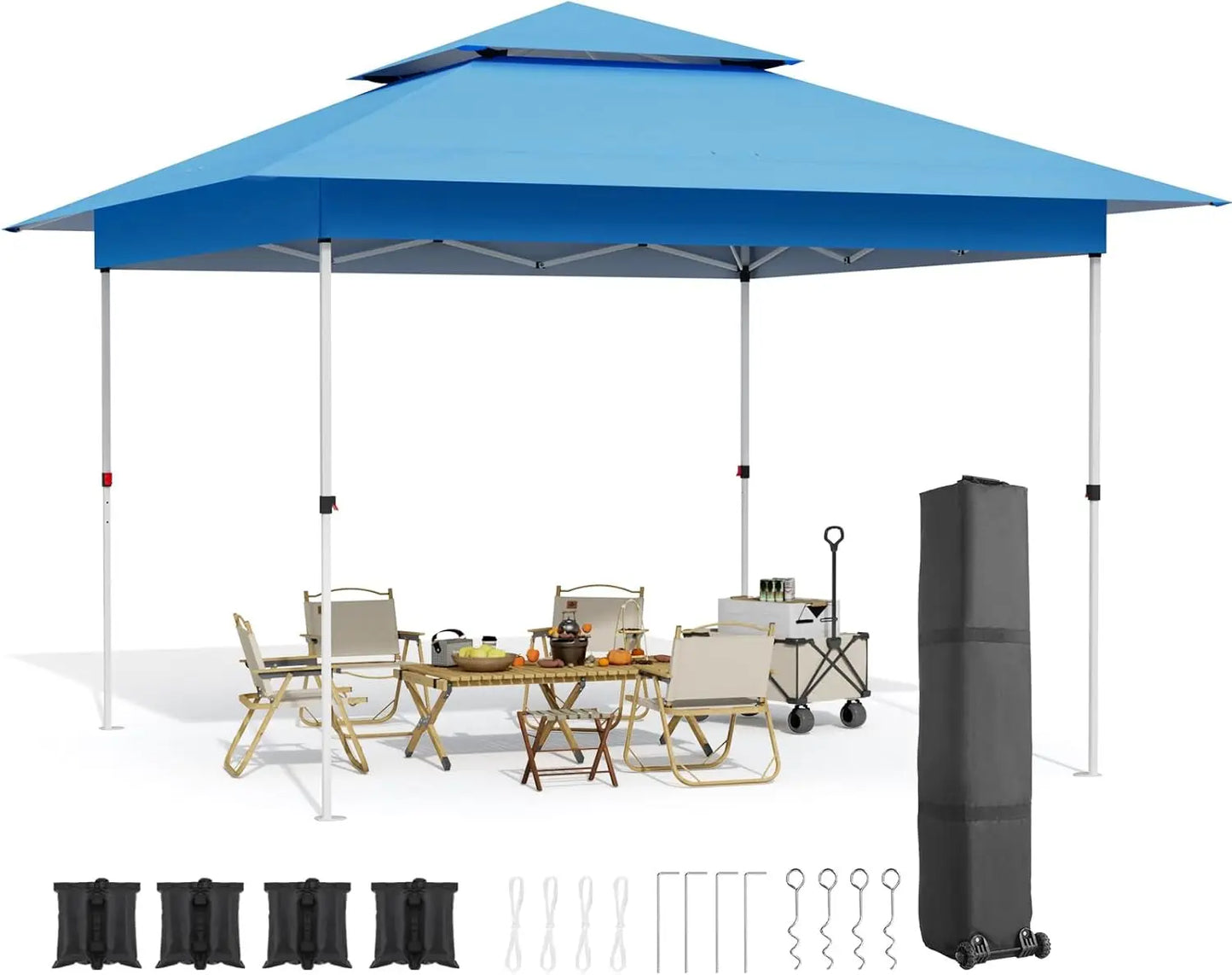 3.6x3.6m Garden Gazebo Pop Up Folding Tent Party Wedding Camping Shade Waterproof