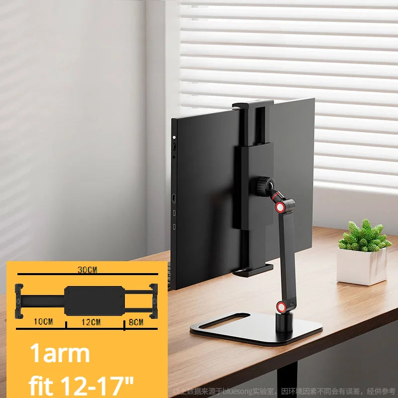 Monitor Holder Metal Portable Stand for 12 13 14 15 16 17 Inch Universal Expandable Display Base Vesa Mount 30cm Fixture