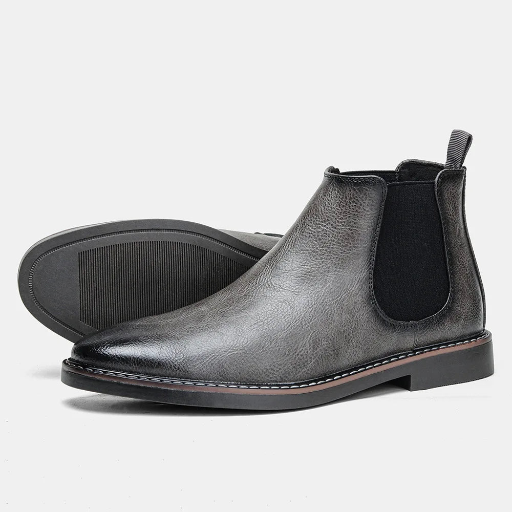 2025 New Luxury Men's Chelsea Boots High Quality Retro Men Work Boots comfortable Business Leather Shoes Brand Men's Ankle Botas