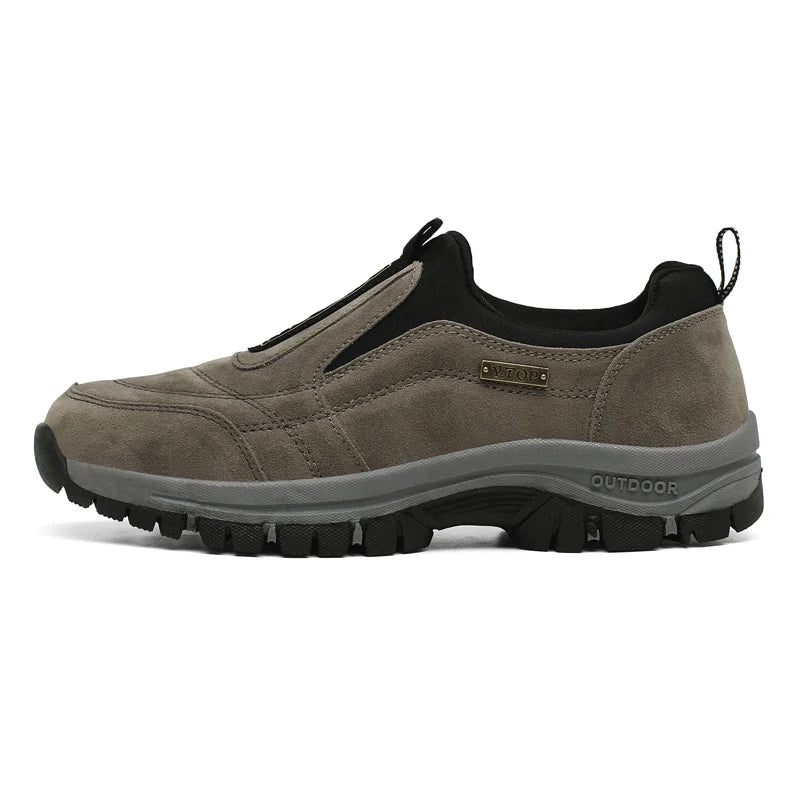 Outdoor Shoe Men Sneakers Sping Slip On Casual Men Shoes Breathable Suede Leather Shoe Anti-skid Walking Shoe Hot Sale Footwear