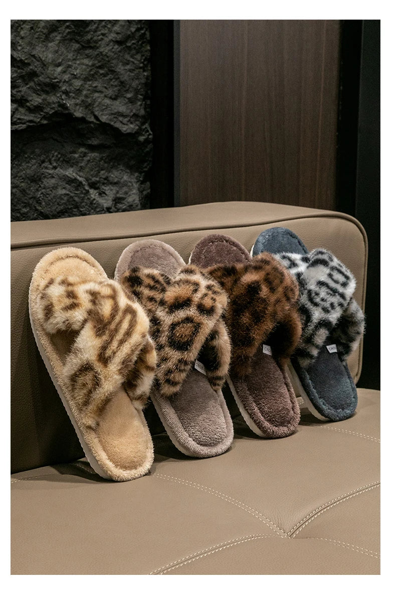 Men's Leopard Print Slide Slippers - Breathable Open-Toe House Shoes with Non-Slip Soft Sole, Comfortable Unisex Indoor/Outdoor
