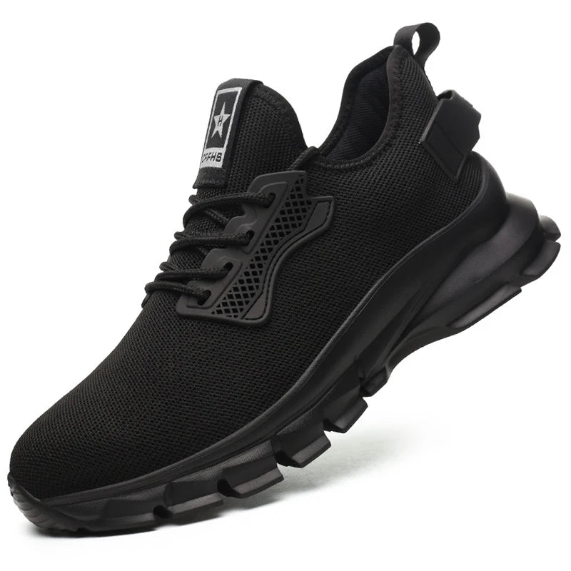 2025 Lightweight Men Safety Shoes Steel Toe Cap work Sneakers Men Protective Shoes Anti-smash Anti-puncture Indestructible Shoes