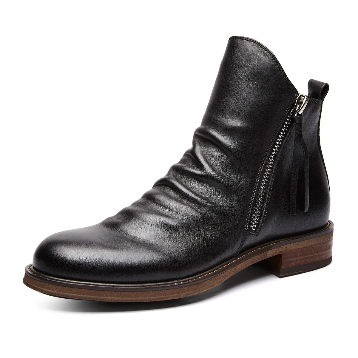2022 Boots for Men Comfortable Retro Ankle Boots Non-Slip Leather Men's Shoes Cowboy Boots Mens Shoes Sneakers