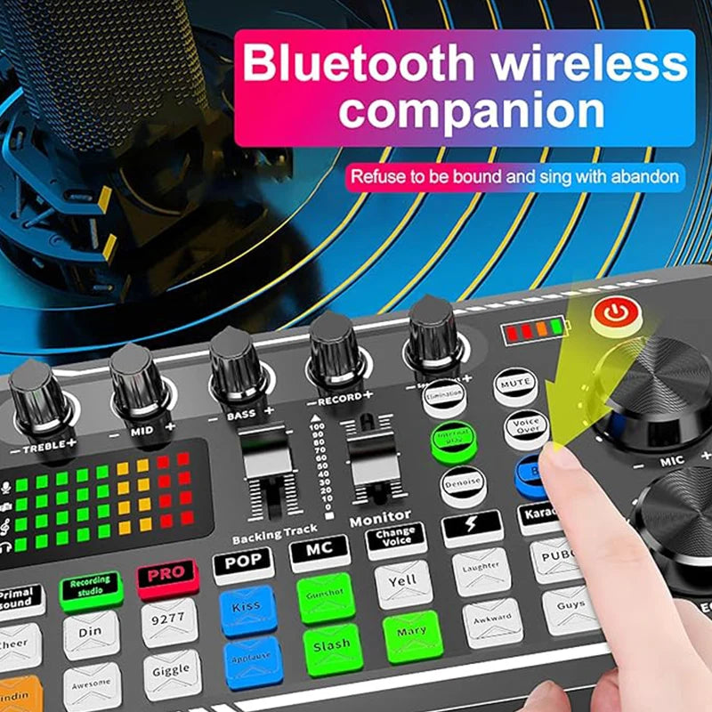 Live Podcast Equipment Set, with BM800 studio microphone, audio mixer supports a variety of sound effects, for PC,live broadcast