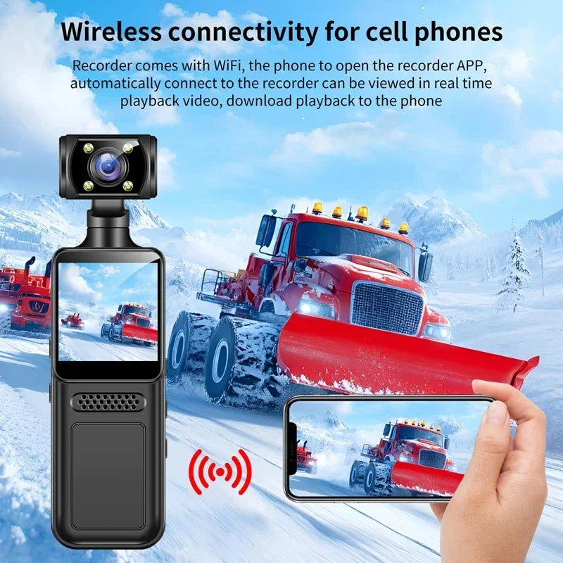 Xiaomi 8K HD Handheld Pocket Camera 180 ° Rotating Mini Portable Camera Wearable Night Vision Outdoor Sports Camera 2025 New