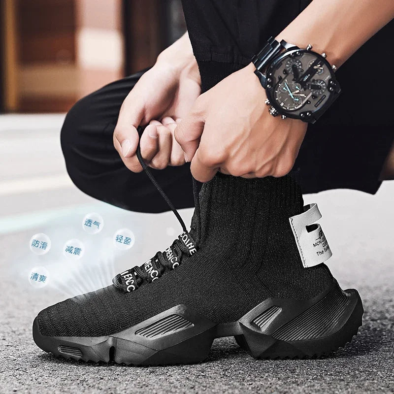 Fashion High Quality Men Sneakers Mesh Casual Shoe Men's Lace-up Shoes Lightweight Comfortable Walking Sneaker Men's Sneakers