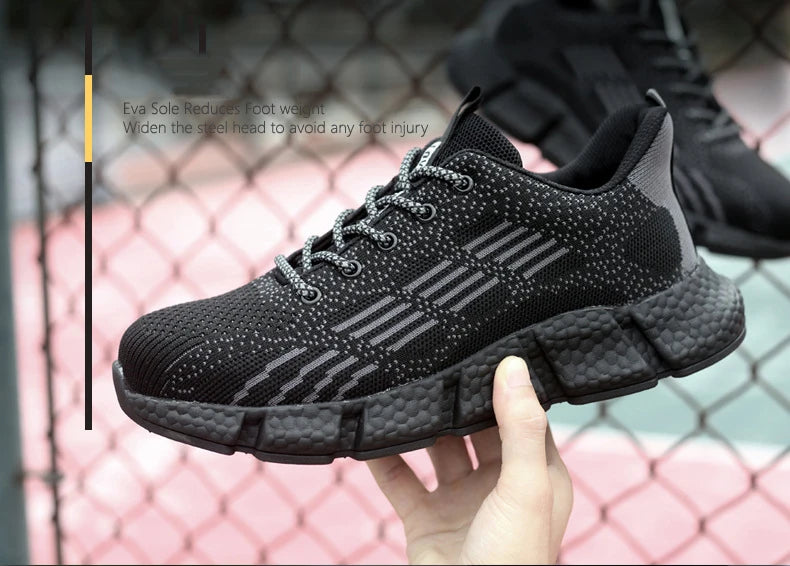 New Work Sneakers Men Indestructible Shoes Work Safety Shoes With Steel Toe Cap Puncture-Proof Male Security Protective Shoes 46