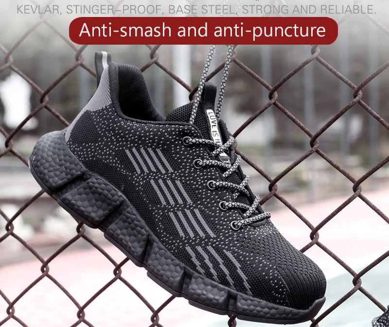 New Work Sneakers Men Indestructible Shoes Work Safety Shoes With Steel Toe Cap Puncture-Proof Male Security Protective Shoes 46