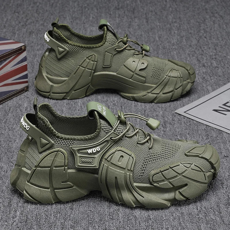 Men's casual sports shoes fashion new large size thick soled sneakers men's shoes breathable increase punk shoes men's loafers