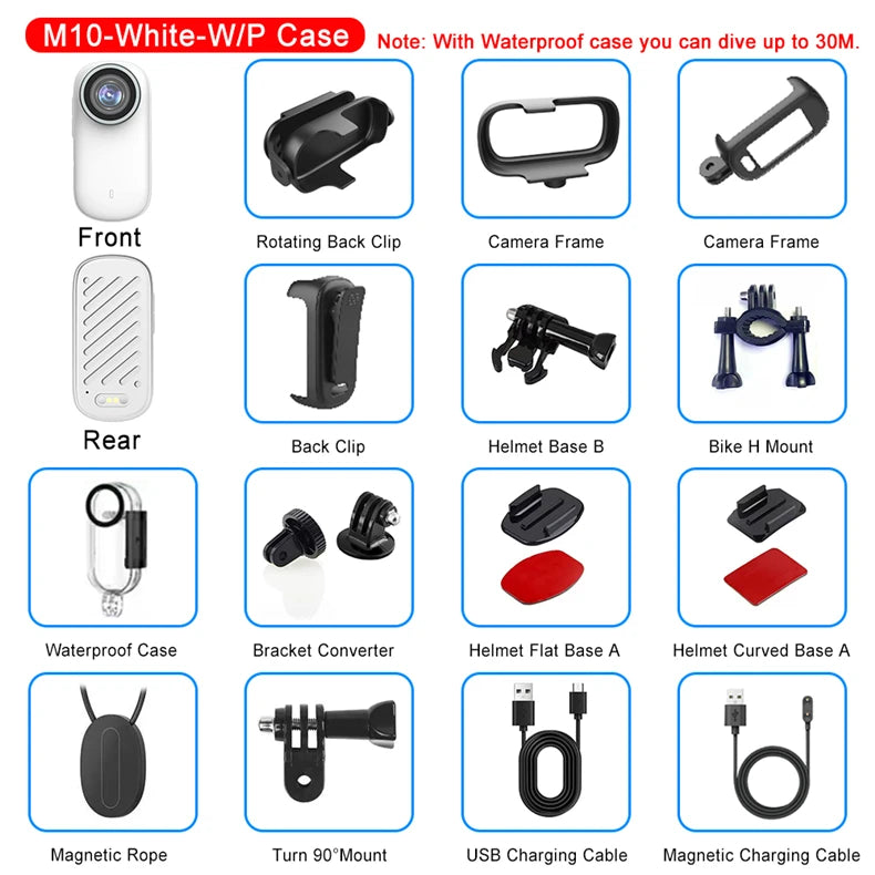 WiFi 4K Mini Thumb Camera Bodycam Action Bike Cam Motorcycle Sport Cam Body Action Sports DV Camcorder 30M Waterproof Optional