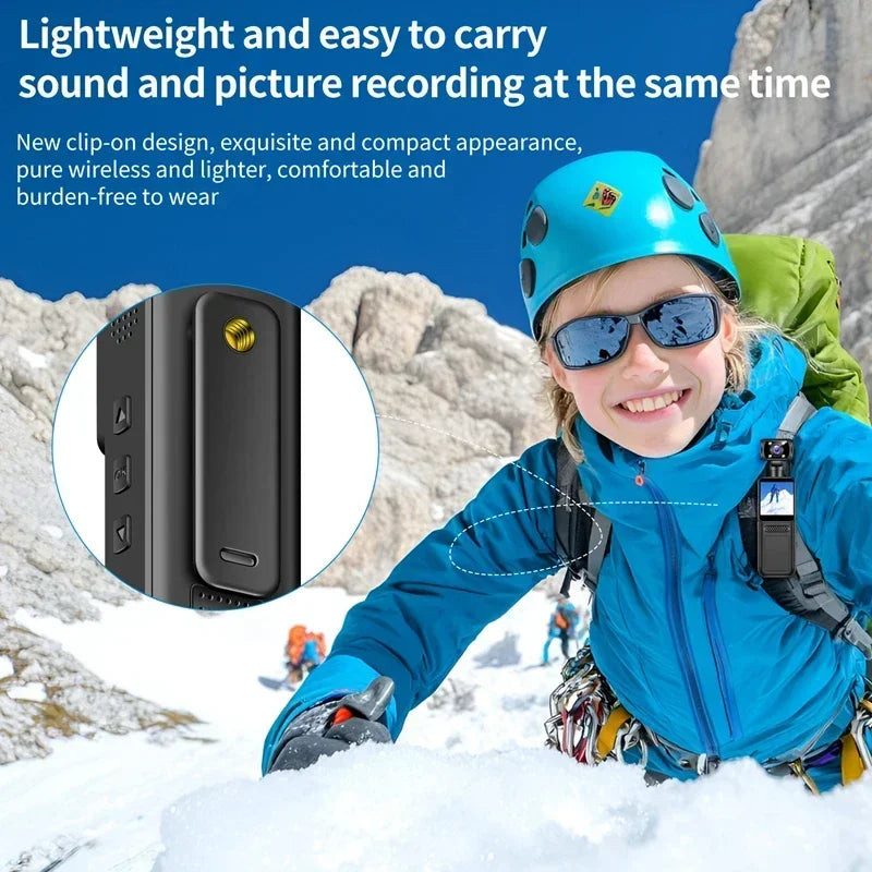 Xiaomi 8K HD Handheld Pocket Camera 180 ° Rotating Mini Portable Camera Wearable Night Vision Outdoor Sports Camera 2025 New