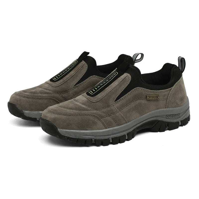 Outdoor Shoe Men Sneakers Sping Slip On Casual Men Shoes Breathable Suede Leather Shoe Anti-skid Walking Shoe Hot Sale Footwear