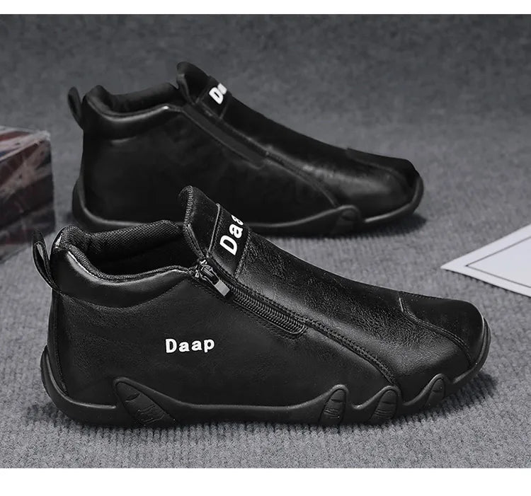 2024 Spring New Men's Casual Leather Shoe Cover Foot Lefu Shoes Flat Soft High Quality Slip-on Loafers
