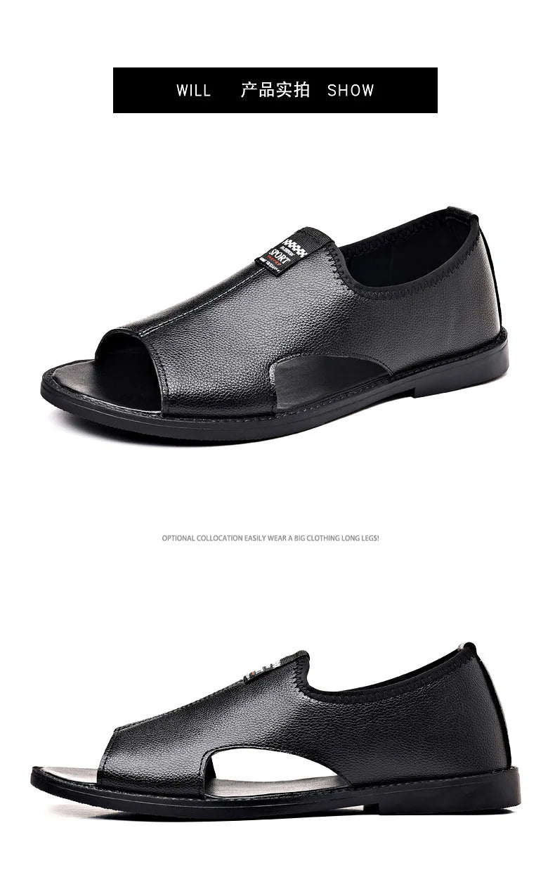 Summer Men's Breathable Slip-Ons Soft Sole Outdoor Fashionable Romans Versatile Casual Shoes Rubber Sole China Made