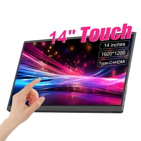 14inch Portable Monitor Ultra-thin 1200P IPS USB-C HDMI External Second Screen for Laptop PC Cell Phone Switch Xbox PS4/5 Xbox