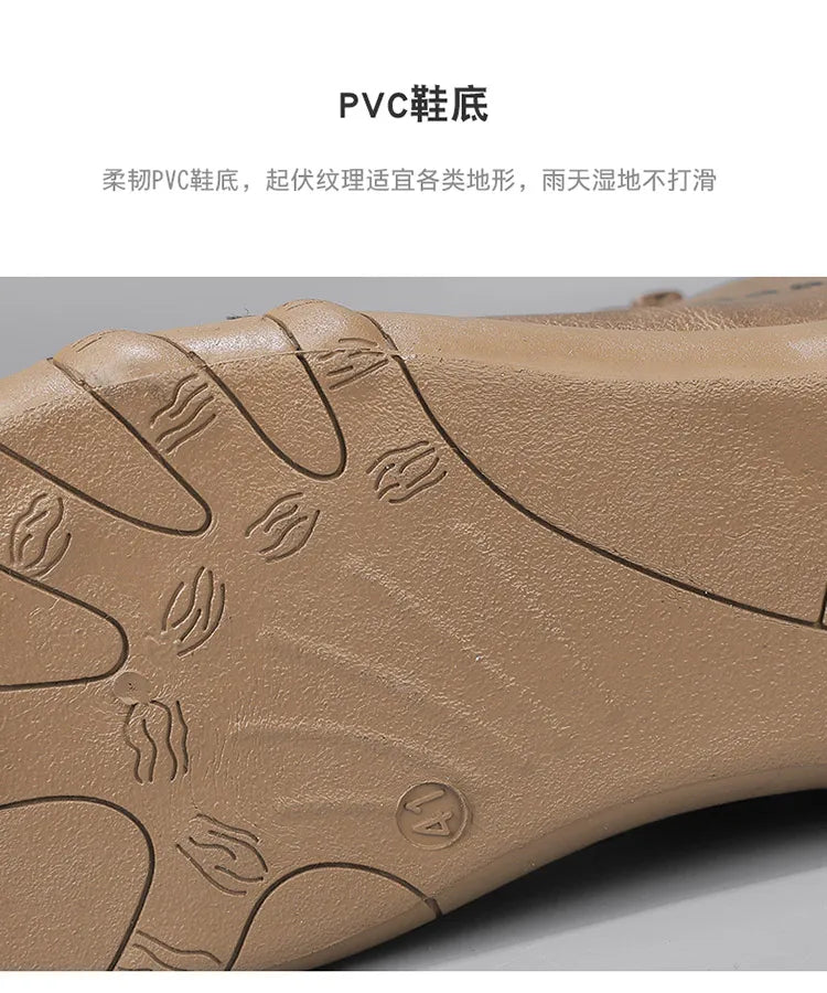 2024 Spring New Men's Casual Leather Shoe Cover Foot Lefu Shoes Flat Soft High Quality Slip-on Loafers