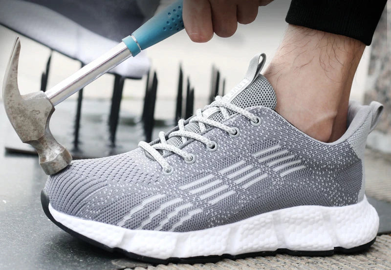 New Work Sneakers Men Indestructible Shoes Work Safety Shoes With Steel Toe Cap Puncture-Proof Male Security Protective Shoes 46