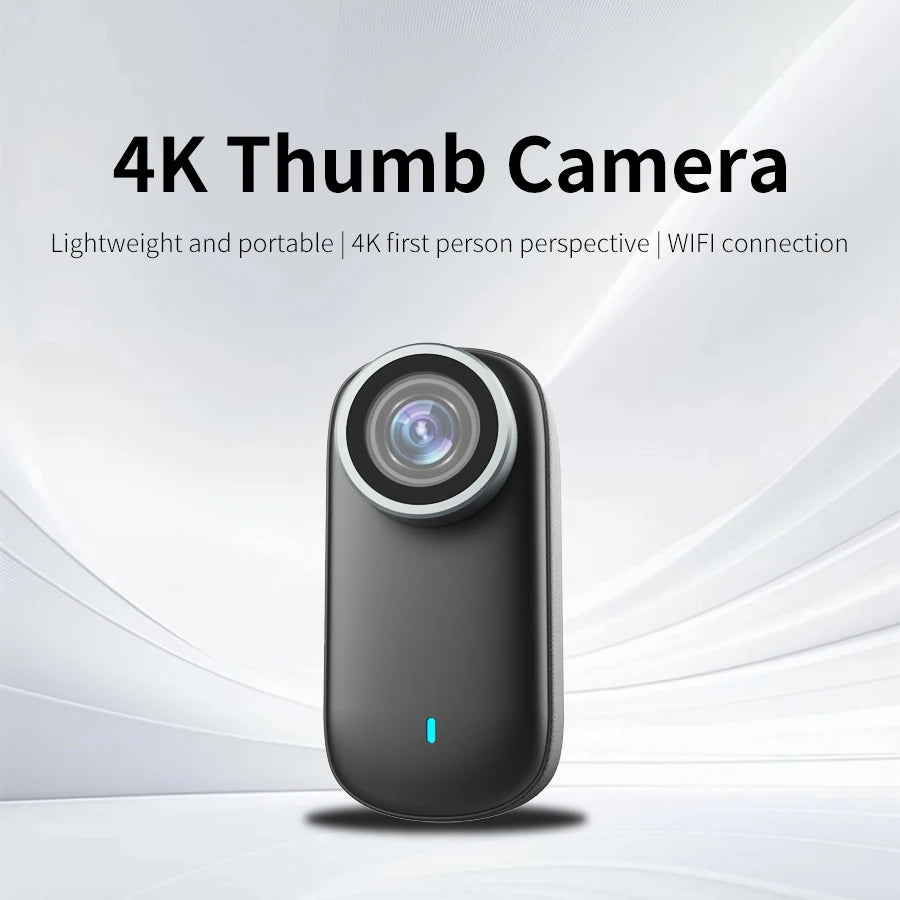 4K Thumb Camera IP68 Waterproof And Dustproof for Outdoor Cycling Outdoor Riding Camera