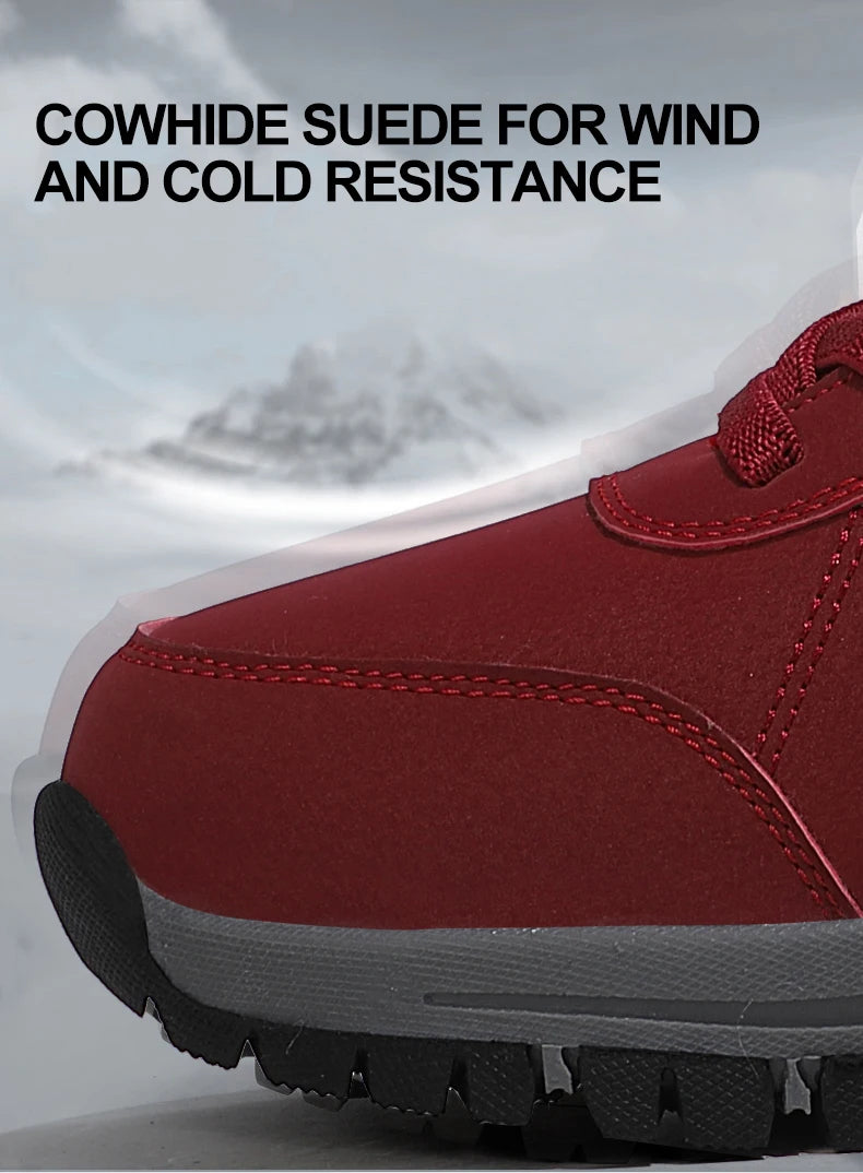 2023 Waterproof Boots Men's Women Slip On Winter Shoes For Men  Ankle Boots Winter Boots Male Snow Botines Hiking Boots Feminina