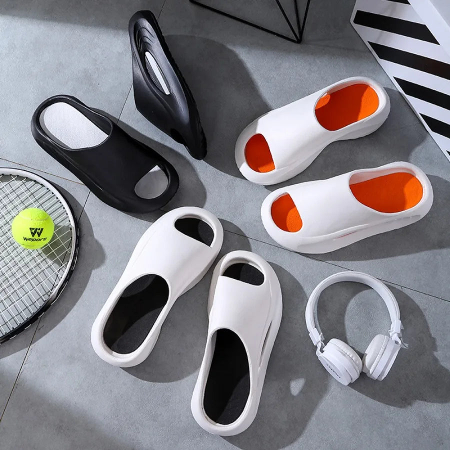 Men's Slippers Summer Outwear 2024 New Indoor Home Couple Anti slip Space Feeling Sports Slippers Men's