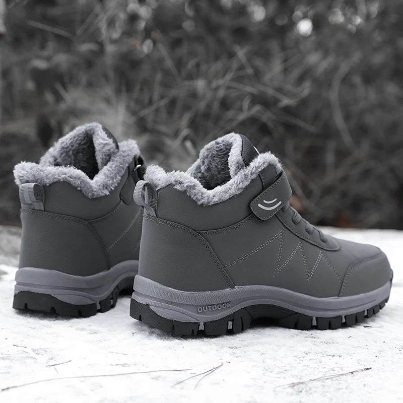 2023 Waterproof Boots Men's Women Slip On Winter Shoes For Men  Ankle Boots Winter Boots Male Snow Botines Hiking Boots Feminina