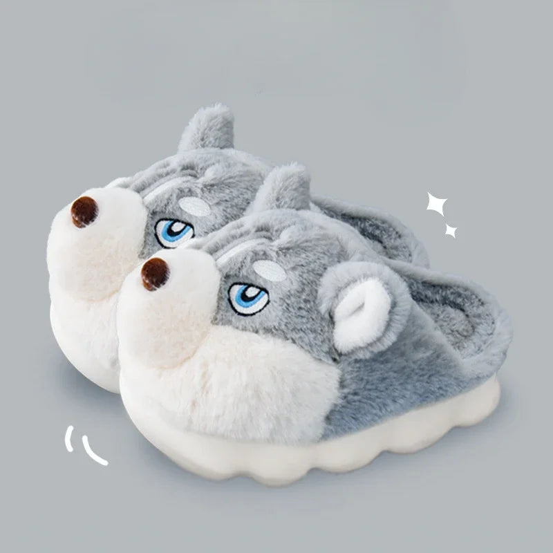 Men's Cotton Slippers Autumn Winter Indoor Home Thick Bottom Cold Resistant Cute Outer Wear Plush Warm Coldproof Cotton Slippers