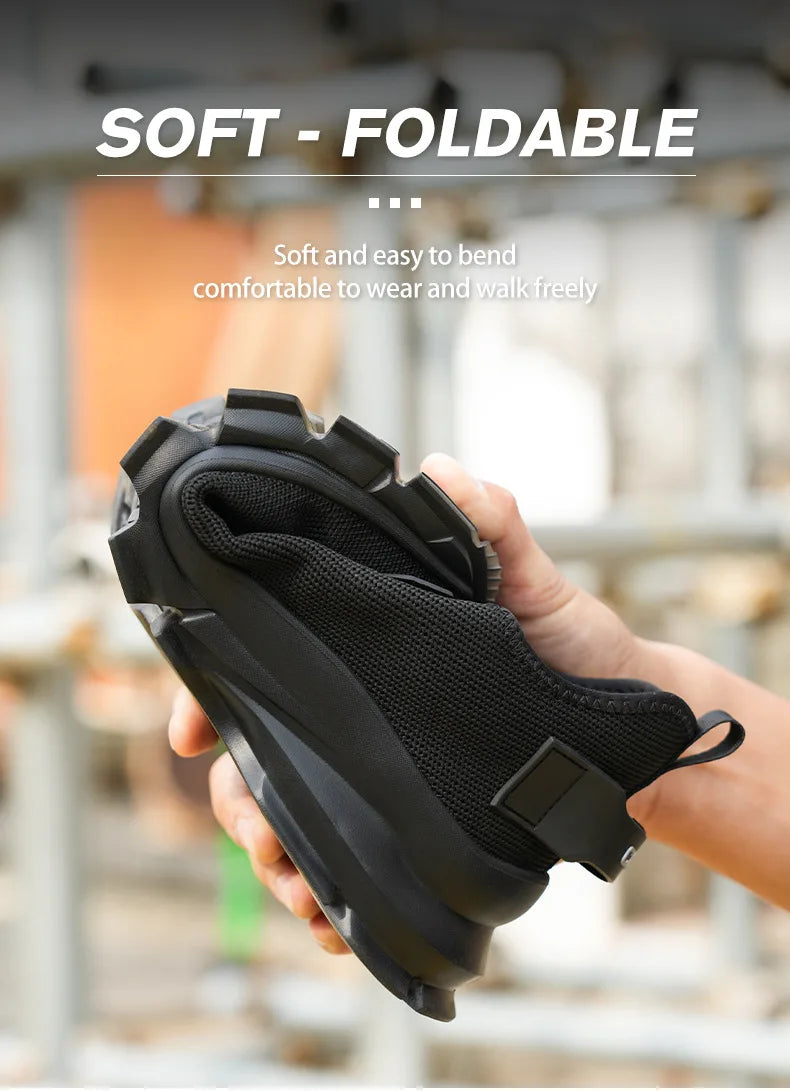 2025 Lightweight Men Safety Shoes Steel Toe Cap work Sneakers Men Protective Shoes Anti-smash Anti-puncture Indestructible Shoes