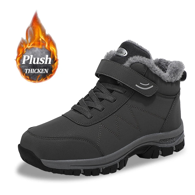 2023 Waterproof Boots Men's Women Slip On Winter Shoes For Men  Ankle Boots Winter Boots Male Snow Botines Hiking Boots Feminina