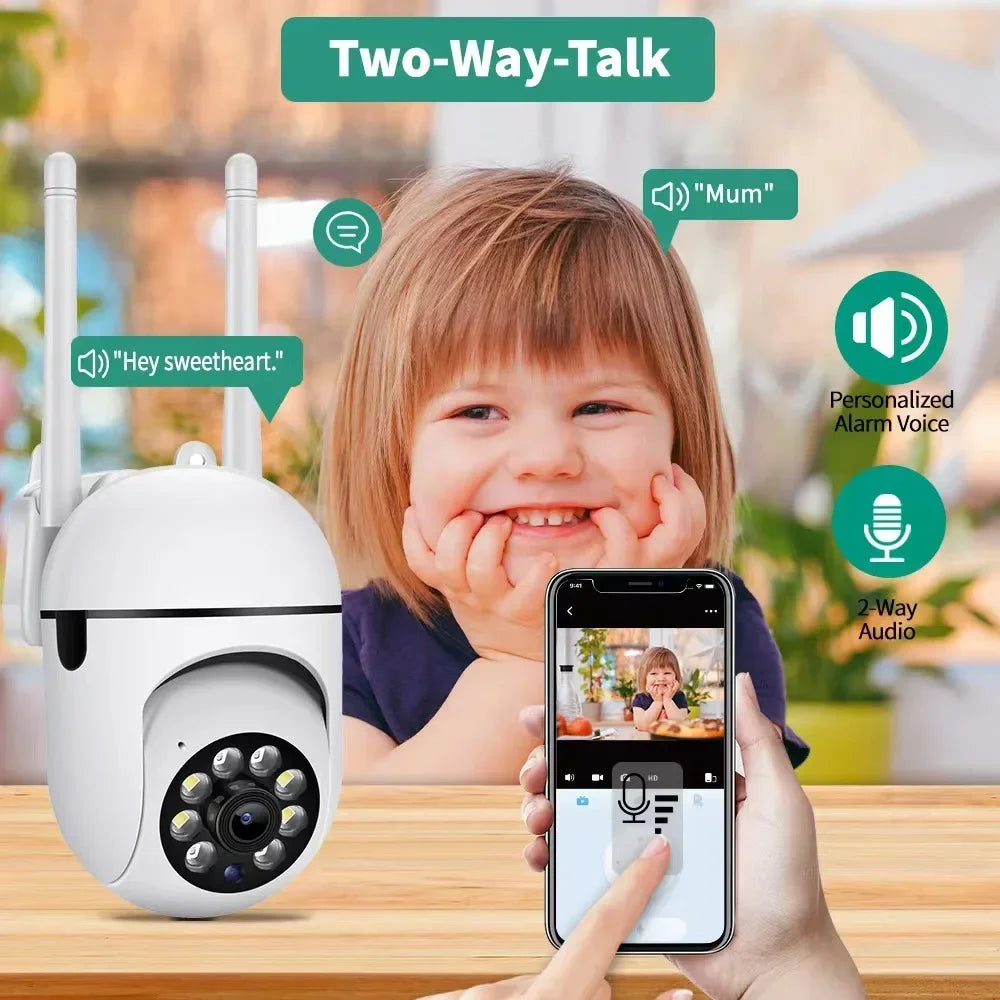 8MP Wifi Surveillance Camera PTZ Wireless IP Camera 8X Zoom AI Human Tracking Two-way Audio Color Night Vision Security Cam CCTV