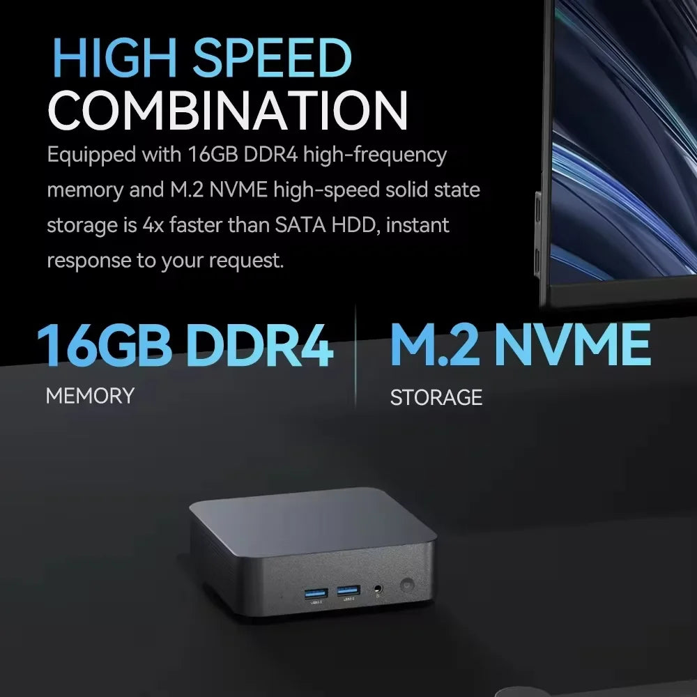 2025  NEW Portable Mini PC Windows 11 Core i9 8950HK Family Computer Dual WIFI 6 BT5.2 4K HD Mini Gaming Pc Desktop