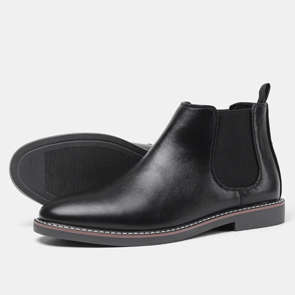 2025 New Luxury Men's Chelsea Boots High Quality Retro Men Work Boots comfortable Business Leather Shoes Brand Men's Ankle Botas