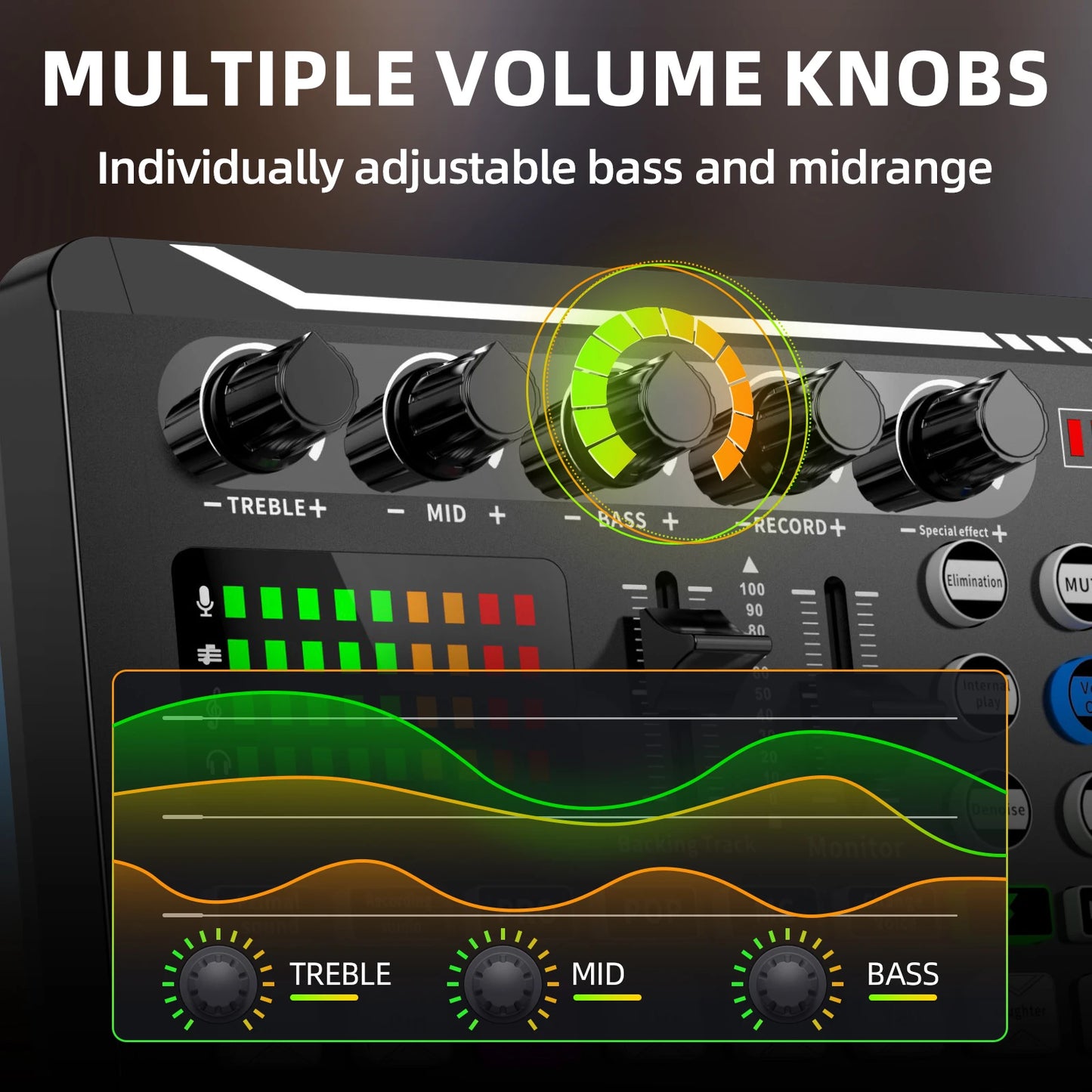 DJ Equipment Microphone Sound Card Console Studio Sound Card Kit Cable Phone Mixing Computer Live Voice Mixer F998 Sound Card